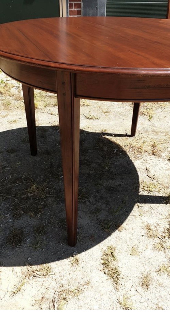 Image 1 of Kersenhout uitschuifbaar eetkamer tafel 