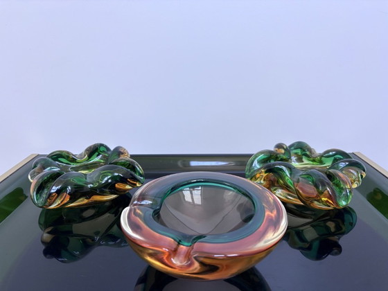 Set van 3 vintage Murano Sommerso glazen schalen van Vetri D'Arte – Glass (photo 3 of 21)