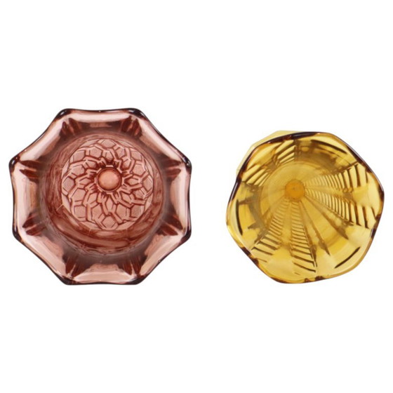 Pair of Colored Glass Vases from the Art Deco Period – Vintage (photo 10 of 12)