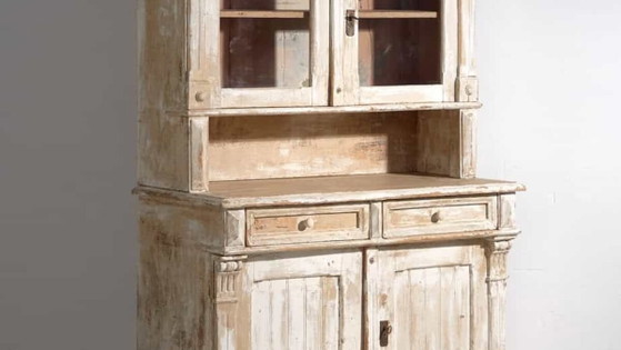 Antiker weißer Küchenschrank (ca. 1920) – Aufbewahrungsschrank (photo 3 of 9)
