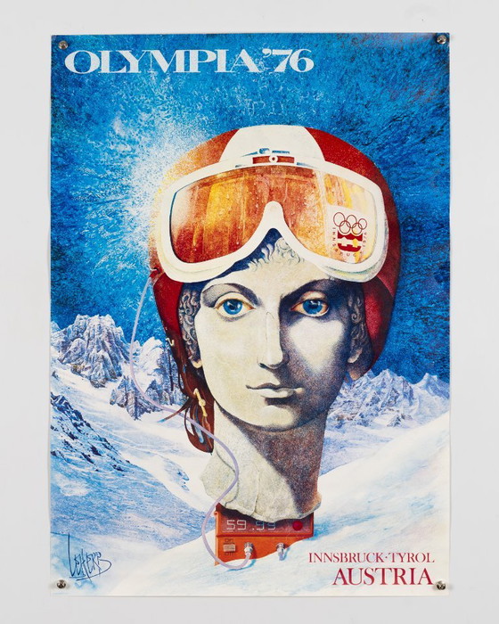 Olympia '76 Innsbruck – Original Vintage Olympic Poster by Helmut Leherb – Vintage – 74x52.5 cm – Paper (photo 3 of 8)