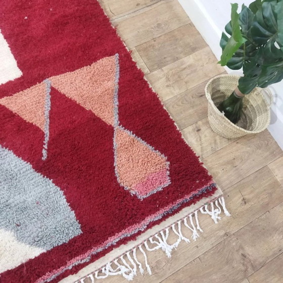 Image 1 of 🌹 The Red Soul of the Atlas – Berber Wool Rug (One-of-a-Kind)  290 × 200 cm🌹