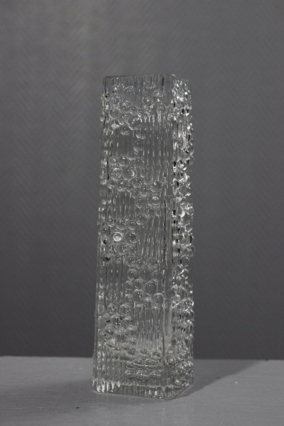 Image 1 of Vaso di cristallo vintage decorato in stile Bubble Frantisek Peceny Sklo Union anni '70