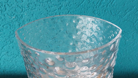 Image 1 of Structured Glass Vase by Willem Heesen for Leerdam Glass Factory, 1960's