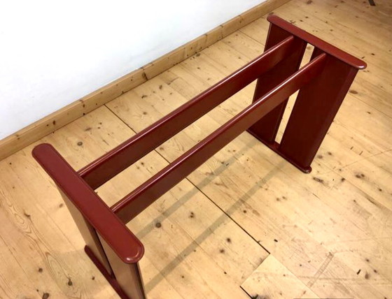 Image 1 of Table de salle à manger en cuir Couro de Brazil des années 1980