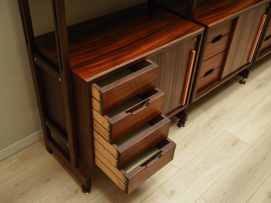 Image 1 of Estantería modular de palisandro, diseño italiano, años 60, producción: Italia