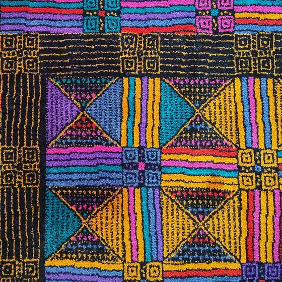 Image 1 of Magnifique tapis géométrique en laine italienne des années 1980 par Missoni pour T&J Vestor