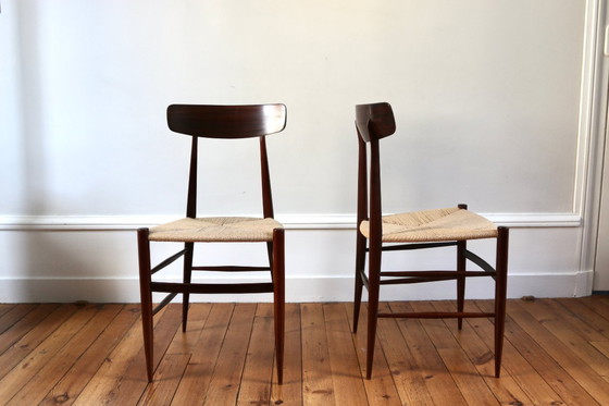 Image 1 of Rare série de 6 chaises vintage corde italienne Eredi Marelli, 1950