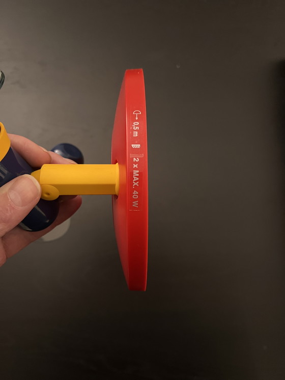 Image 1 of Vintage Massive Memphis - stijl plafondspot – 2 richtbare spots – jaren ’80 – model 2874/62 N1 – als nieuw