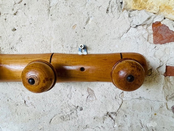 Image 1 of Mid-Century Faux Bambus Wandhalterung Garderobe