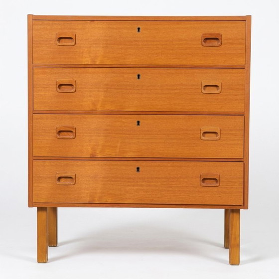 Image 1 of Commode vintage scandinave en teck à 4 tiroirs, Danemark années 70