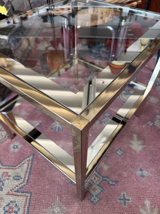 1970s mirrored glass side table – Metal (photo 8 of 11)