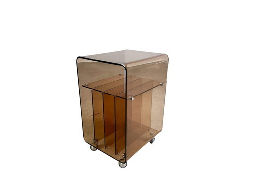 Midcentury Beistelltisch Roche Bobois Michel Dumas Acrylglas