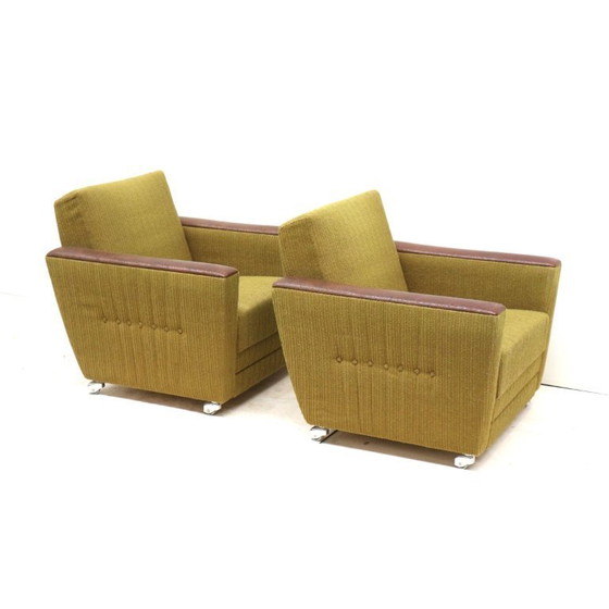 Image 1 of 2 poltrone vintage verdi degli anni '70