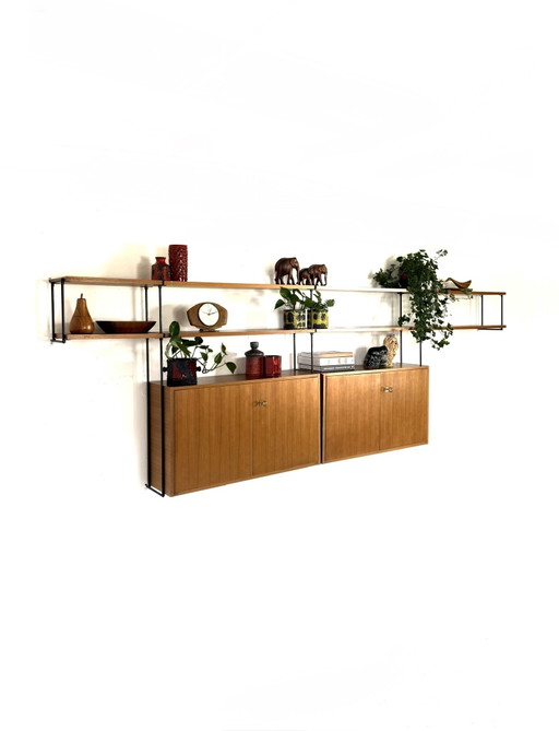 Vintage modulair teakhouten wandsysteem, Omnia ‘60