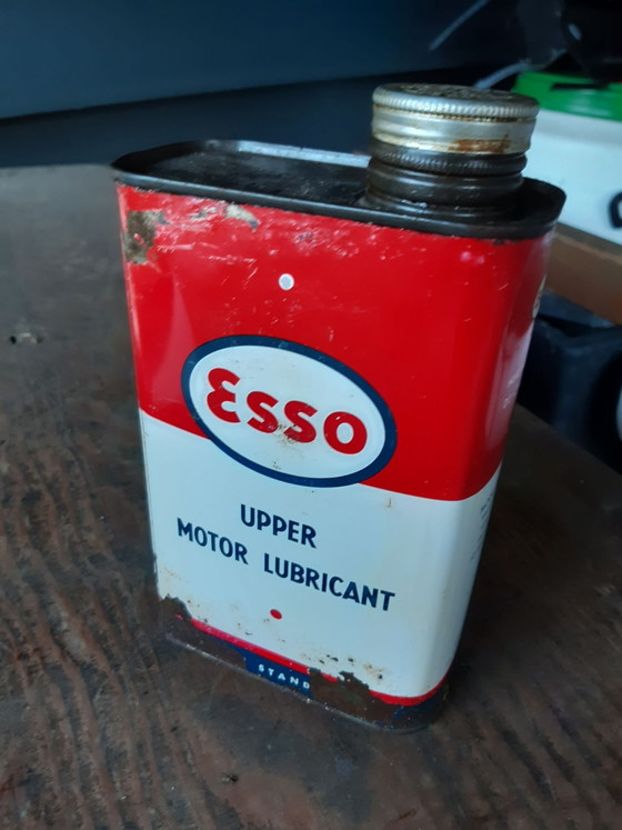 Lattina d'olio vintage Esso anni '50 – Decorazione, Metallo (photo 3 of 5)