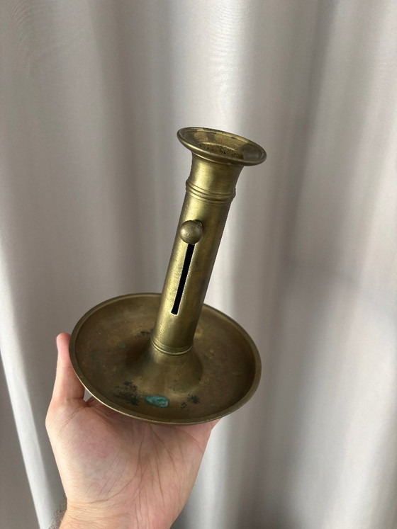 Vintage verstelbare messing kandelaar – Artisan, Kandelaars en kaarsen, Metal (photo 4 of 13)