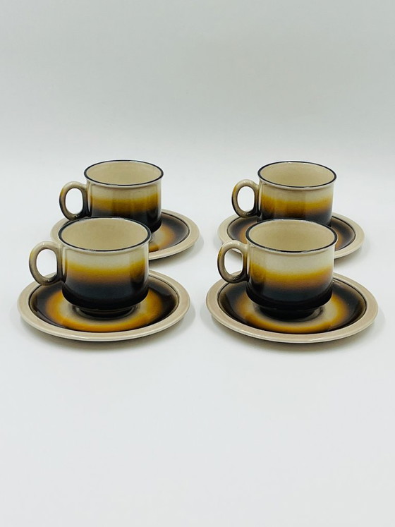 Set aus 4 Tassen und Untertassen von Iceland - Boch Belgien – Boch Frères, Geschirr, Ceramic (photo 2 of 13)