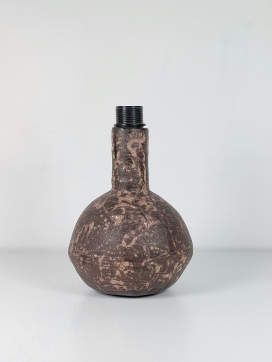 Image 1 of Lampada da tavolo in ceramica d'artista, vintage e espressiva, firmata, anni '70