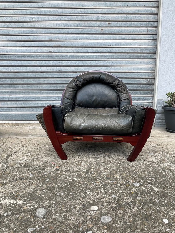 Image 1 of 1960’s Italian Modern pair of armchairs from Luciano Frigerio