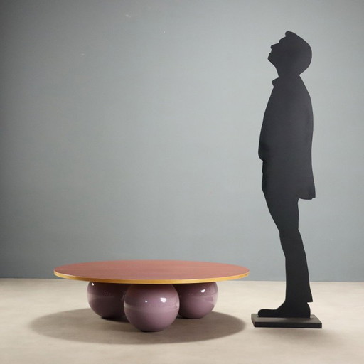 1980s Coffee Table with Sphere Base – bijzettafels, Wood (photo 2 of 11)
