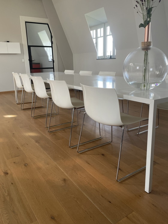 10 Arper Catifa chairs, Dining chairs, Plastic, Chrome, Silver (photo 6 of 6)