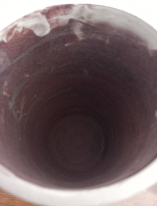 Rare "Scroll" Vase Signed CHON – Unique Piece – Collector's Item – Brutalist / Mid-Century Design