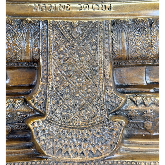 Buda tailandés de bronce Luang Phor sobre base ornamentada – 44,5 cm – Esculturas, Bronze (photo 11 of 11)