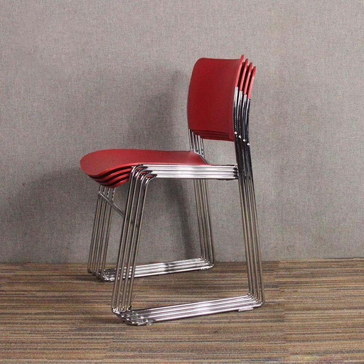 4x HOWE 40-4 Canteen Chair Stackable