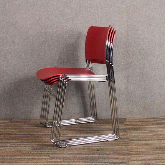 Image 1 of 4x HOWE 40-4 Canteen Chair Stackable