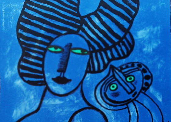 Image 1 of Corneille - Kleurenlitho Image Du Paradis Uit 1998