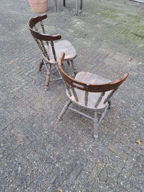 Juego de 2 sillas Windsor inglesas - Sillas con patas torneadas – Sillas de comedor, Wood (photo 4 of 7)