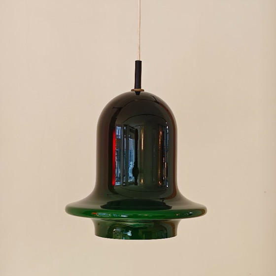 Image 1 of Lampada a sospensione vintage Raak in vetro verde