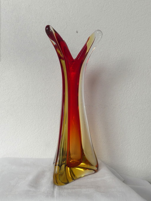 Vase vintage Sommerso Swung