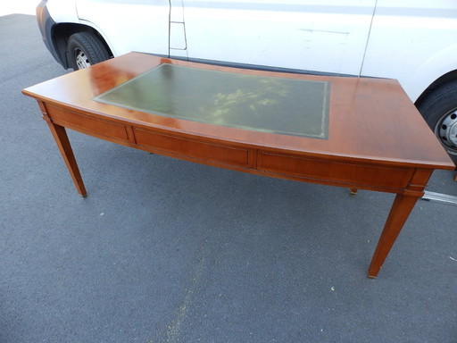 Lussuosa scrivania curva in stile inglese