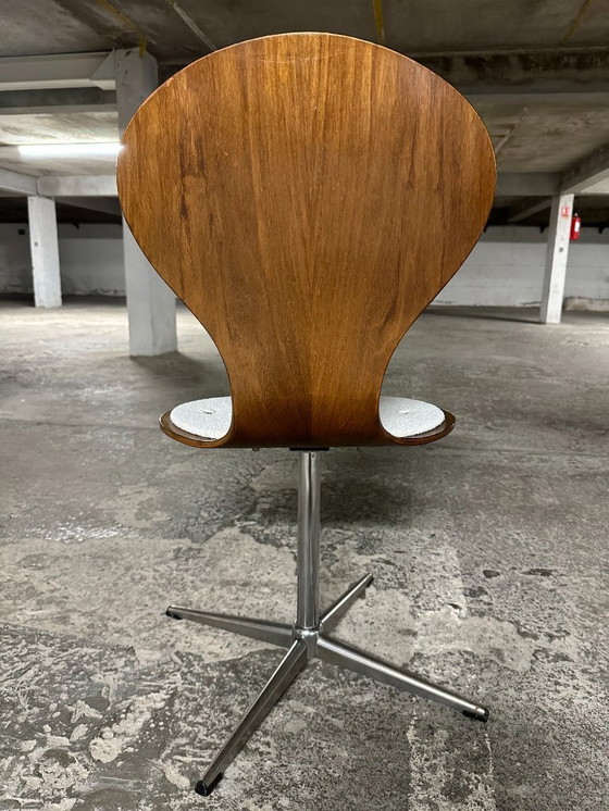 Image 1 of Set di 4 sedie vintage in legno curvato e impiallacciato in palissandro di Elmar Flötotto, Germania 1960