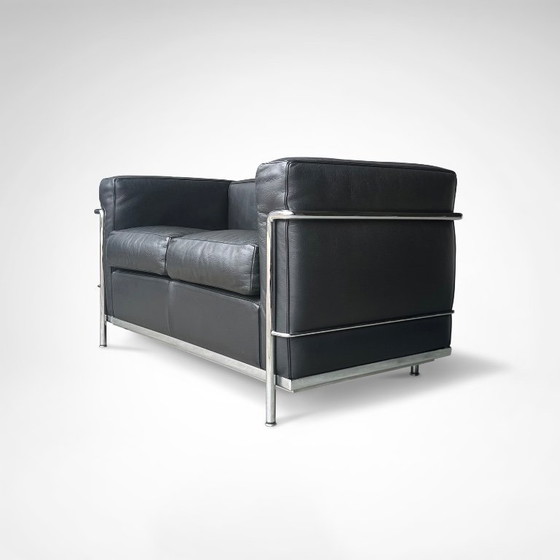 Image 1 of LC2 2-Sitzer-Sofa von Le Corbusier et al. für Cassina, 1990er Jahre