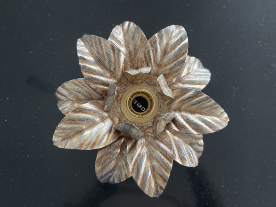 Image 1 of Karaktervolle en stijlvolle set van 3 vintage blad lampen - Hollywood Regency stijl