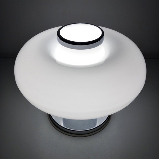 Vintage Tischlampe • Stahl & Glas • Murano • Space Age • 1970