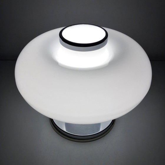 Image 1 of Lampada da tavolo vintage • Acciaio e vetro • Murano • Era spaziale • 1970