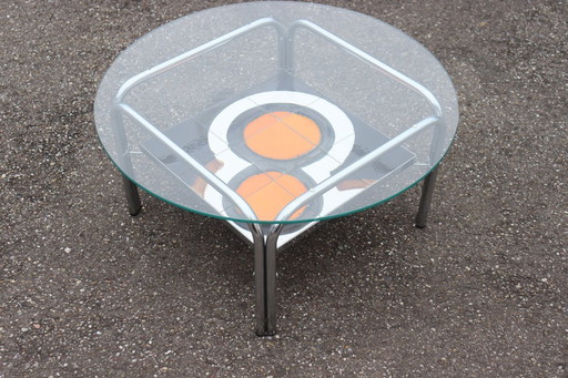 Mesa de centro de cerámica, diseño vintage de los años 70.