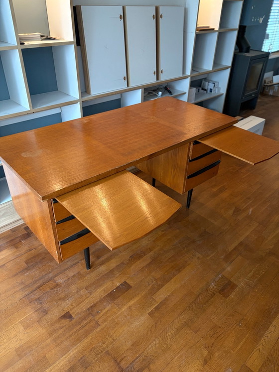 Scrivanie in impiallacciatura di teak anni '60, Pastoe? – Legno (photo 3 of 9)