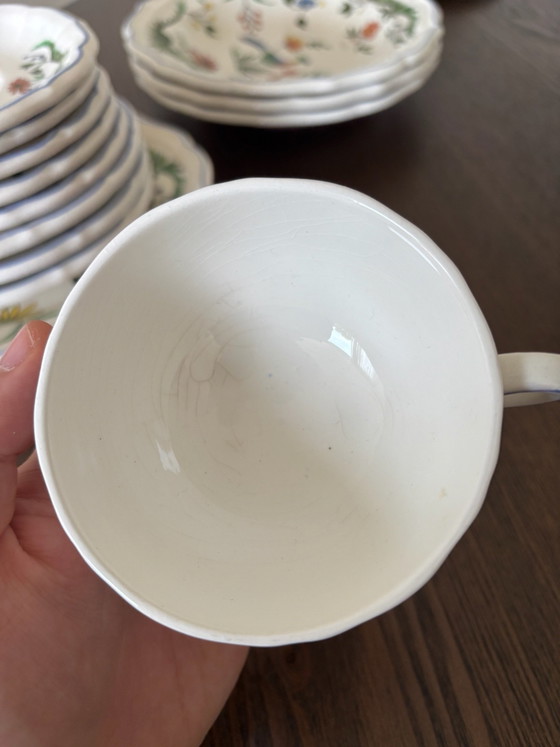 29-Piece Gien Oiseaux de Paradis Vintage Tableware Collection – France – Crockery, Porcelain (photo 8 of 15)