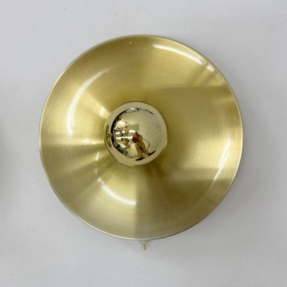 Image 1 of Lampada a disco honsel space age di design di metà secolo, anni '70, attribuita a Charlotte Perriand per les arcs