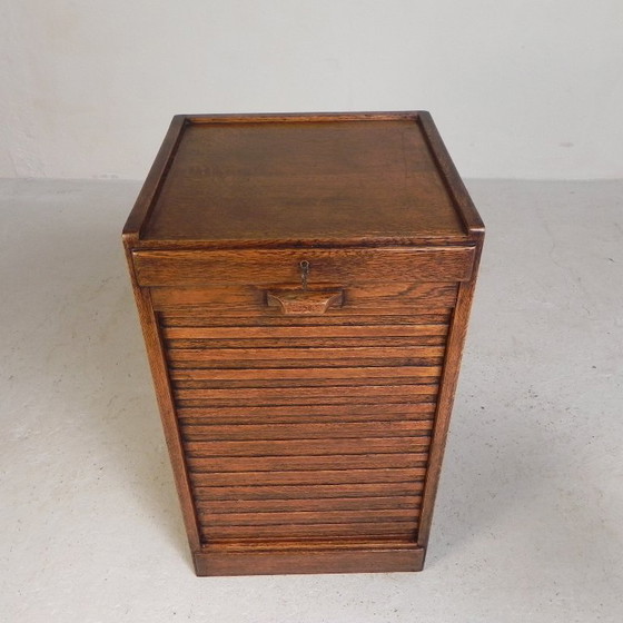 Eiken rolluikkast met 1 luik, 77 cm hoog, jaren 30 – Ladekasten, Wood (photo 7 of 18)
