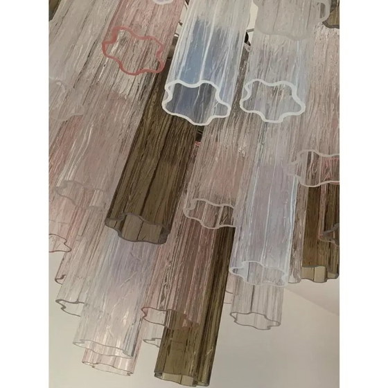 Image 1 of Lustre Spoutnik de luxe en verre de Murano – Tronchi multicolore de style Mazzega
