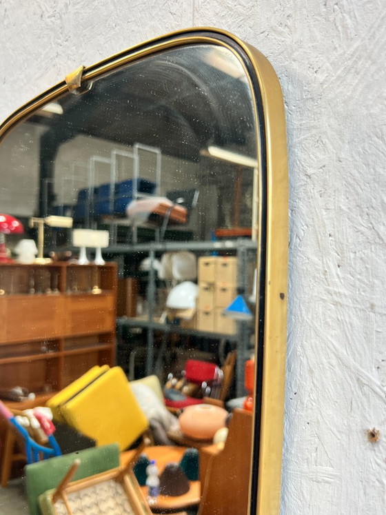 Vintage Spiegel Met Messing Gouden Lijst – Brass (photo 4 of 9)
