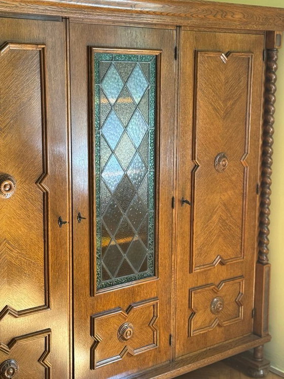 Spanish Style Oak Wardrobe, Early 20th Century (photo 4 of 5)