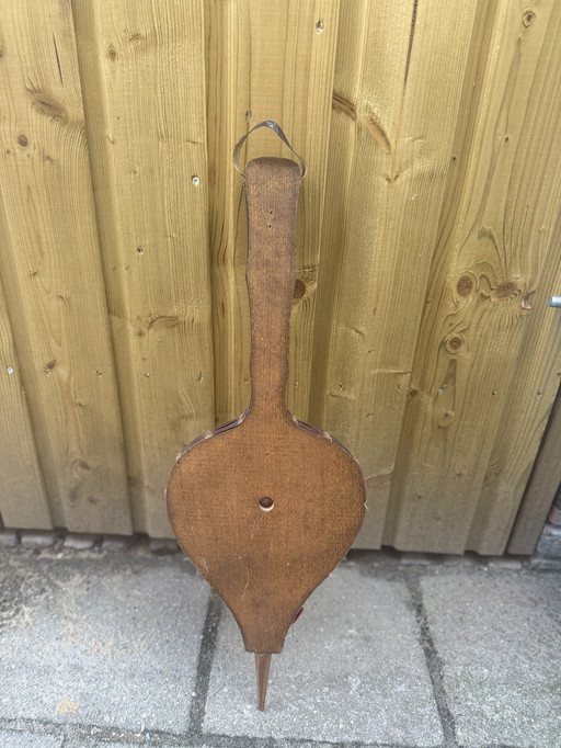 Antique Fireplace Blower with Copper Decoration