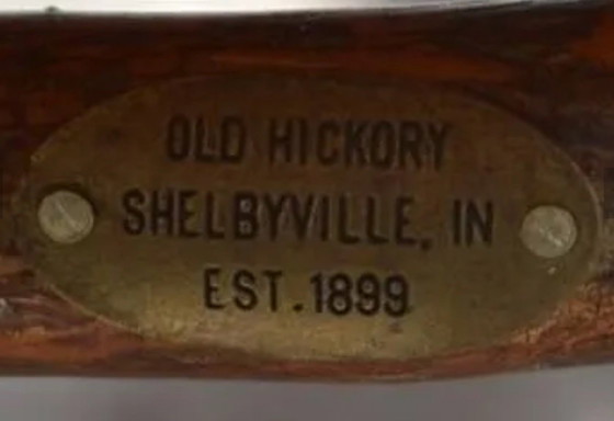 Image 1 of Set van 10 stoelen en 2 fauteuils, Old Hickory, 1960